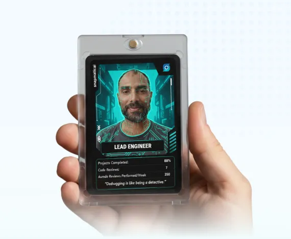 AI Trading Card Ready In Hand Mockup