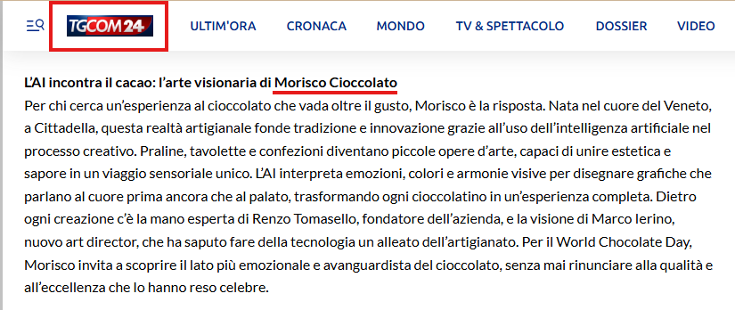 Gelato artigianale Morisco Cioccolato, Cittadella