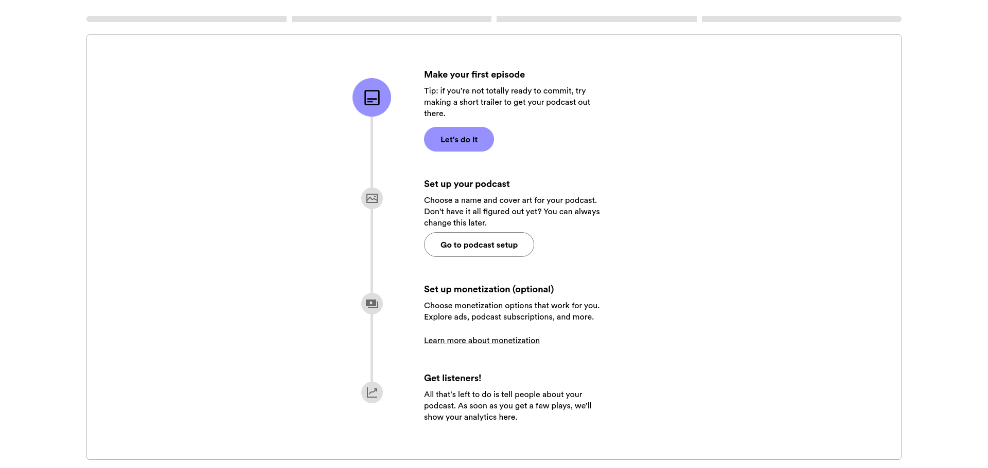 Spotify platfrom first step to starting a podcast