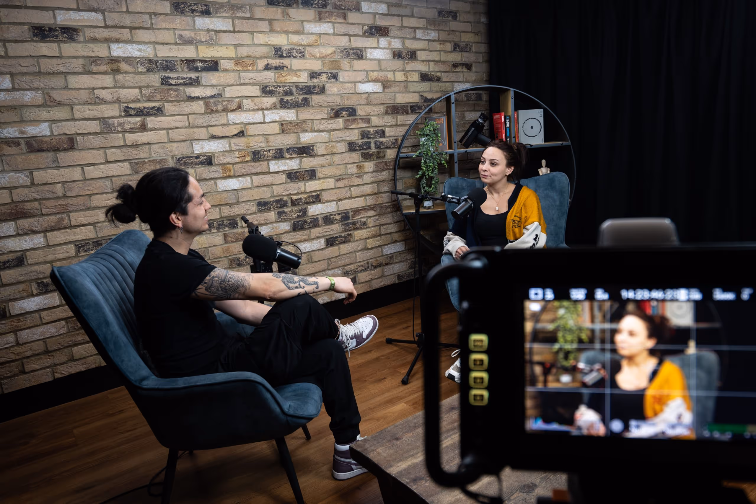 camera shooting professional podcast