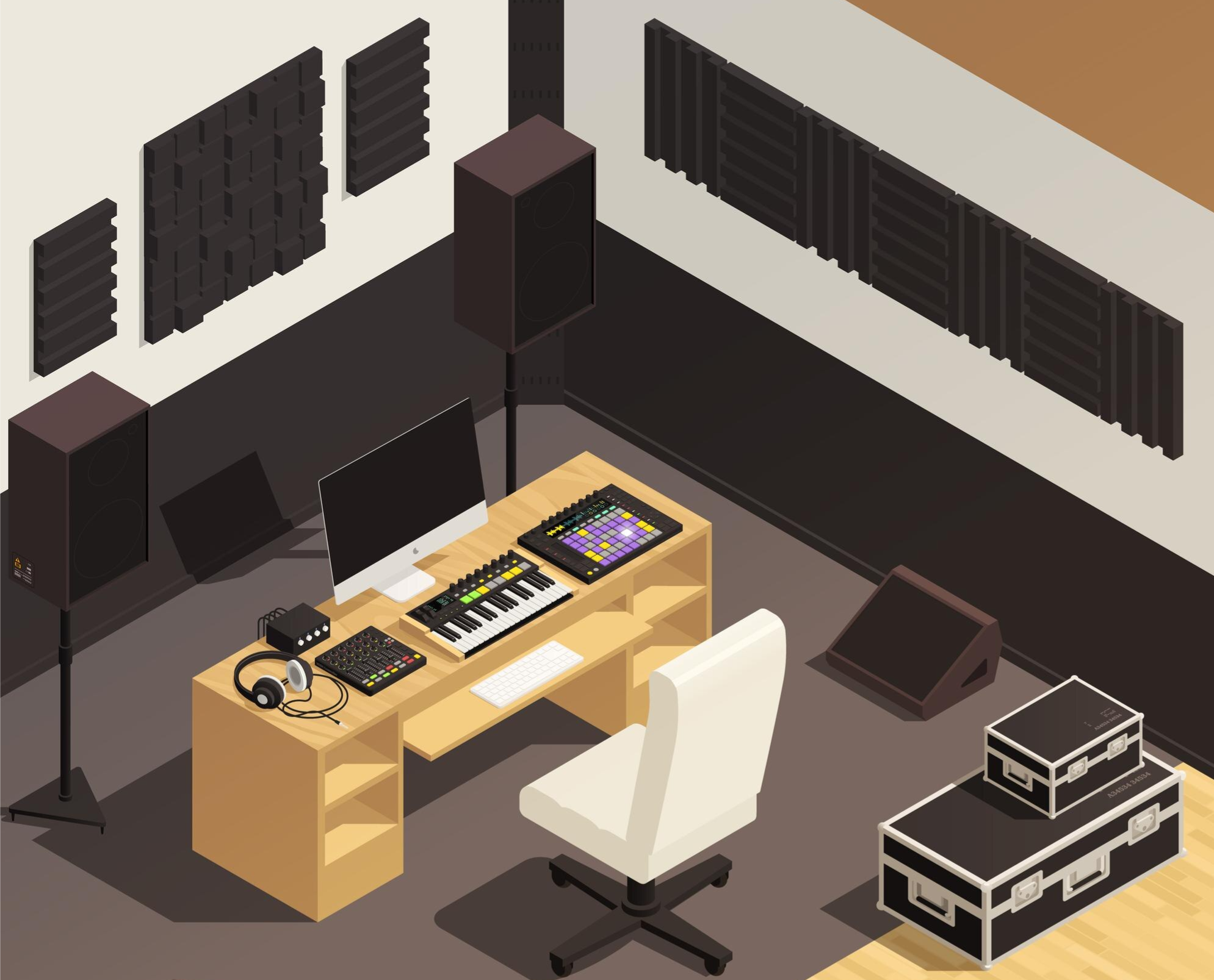 diagram of music studio