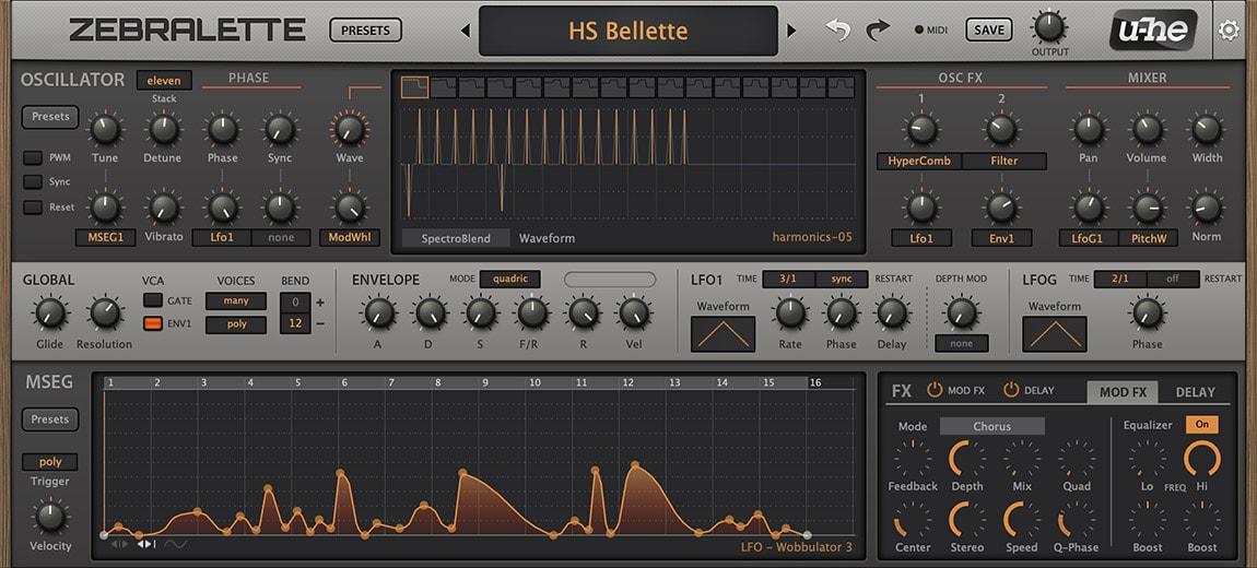 UI for Zebralette