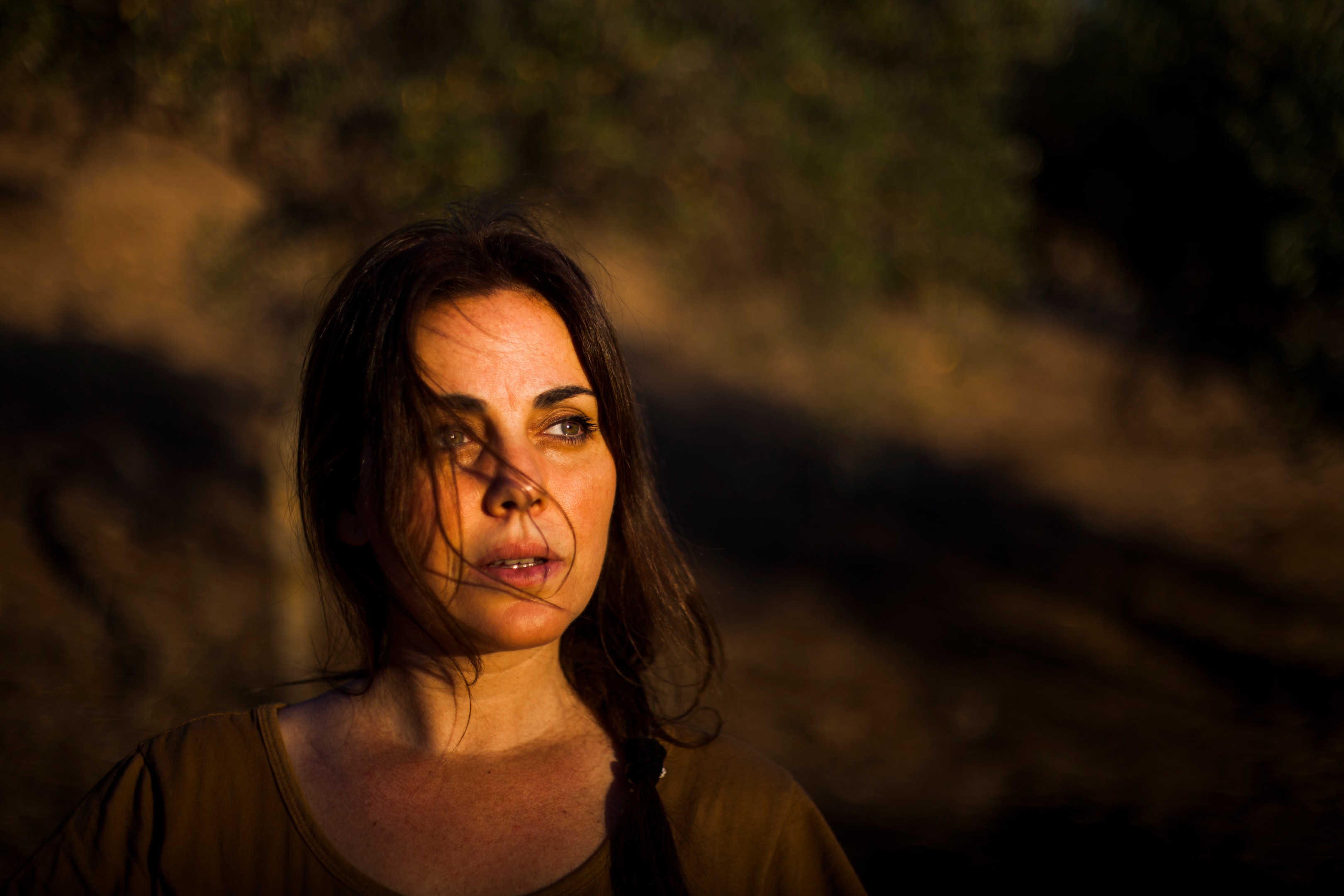 portrait of woman golden hour