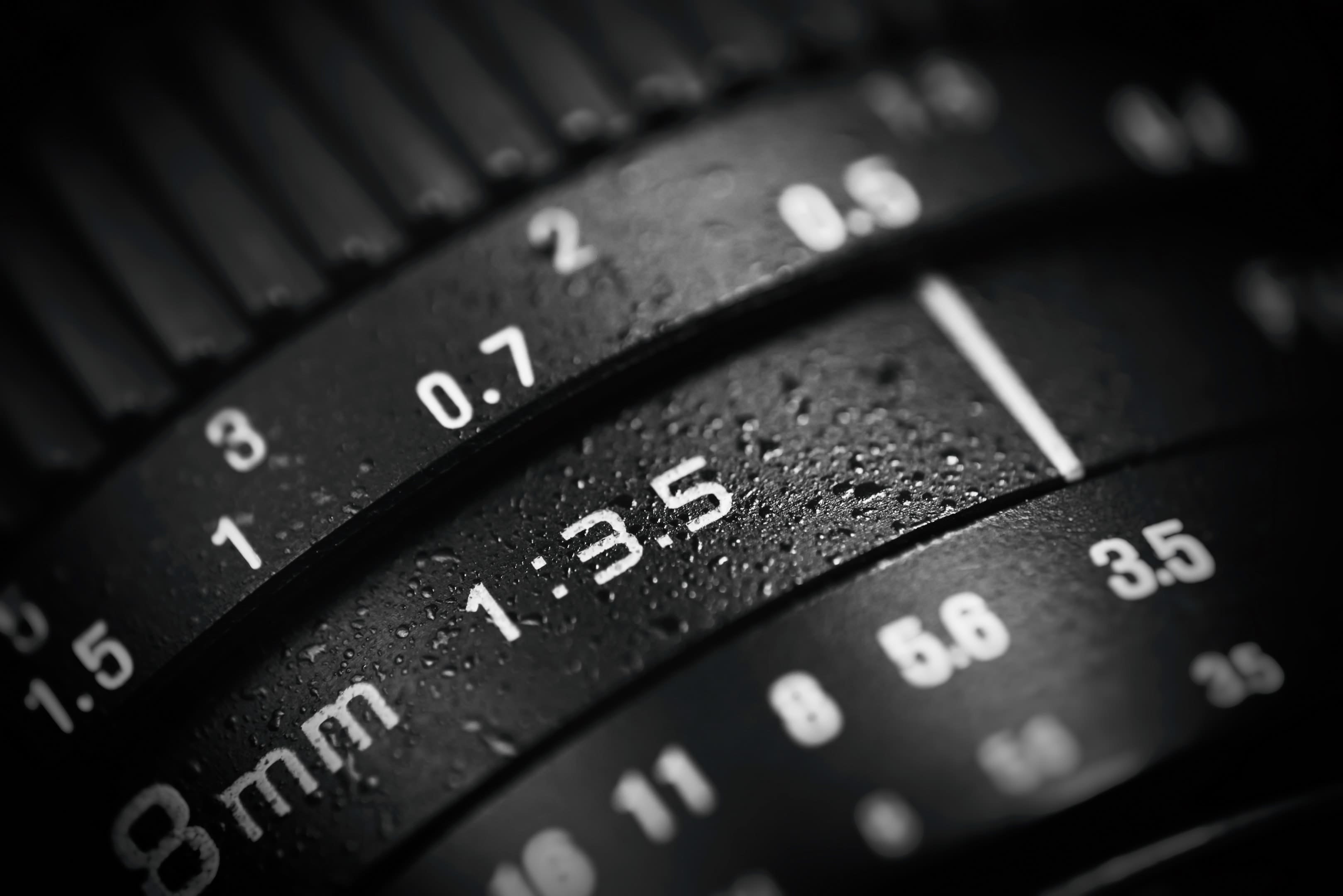 Still life shot of dslr camera lens