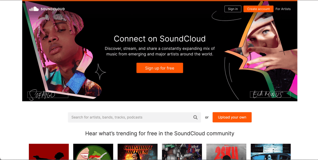 soundcloud dashboard