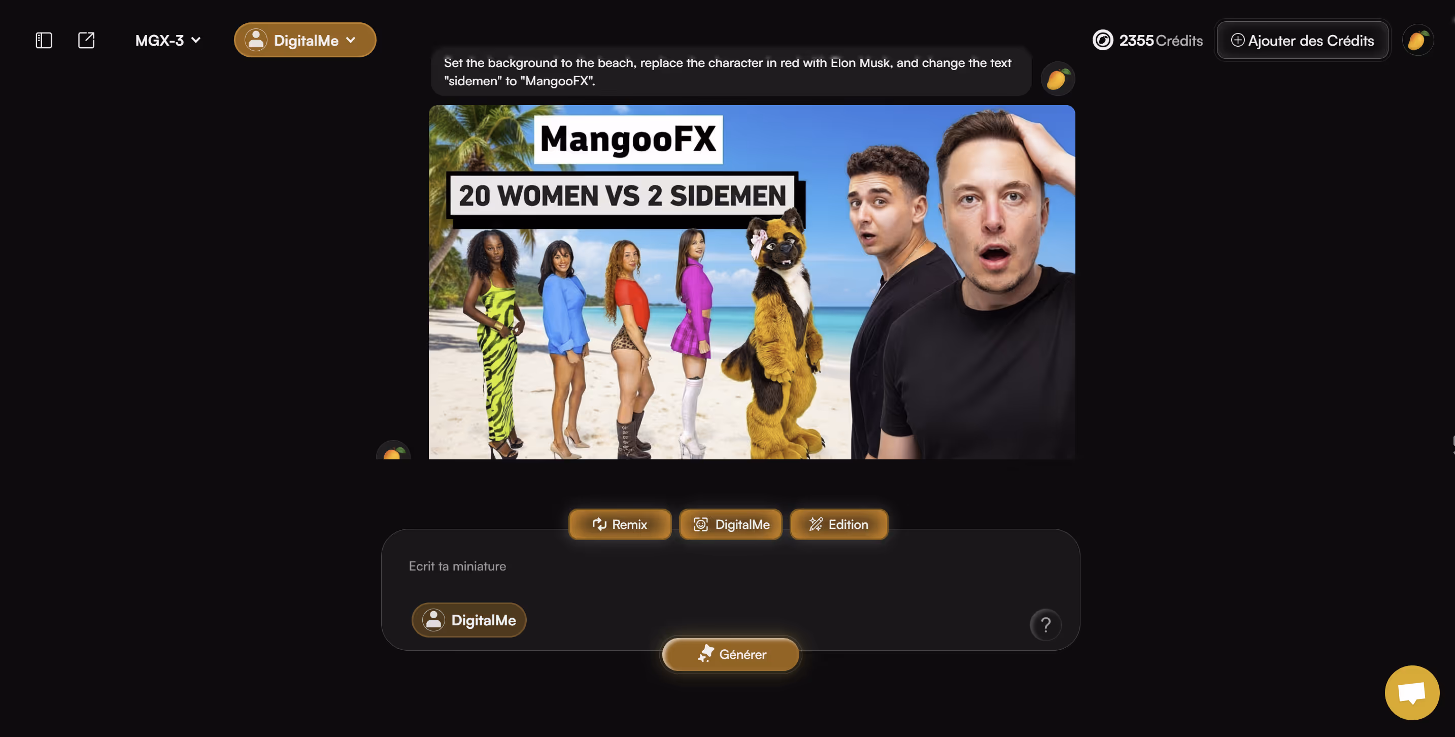 Capture d'écran MangooFX