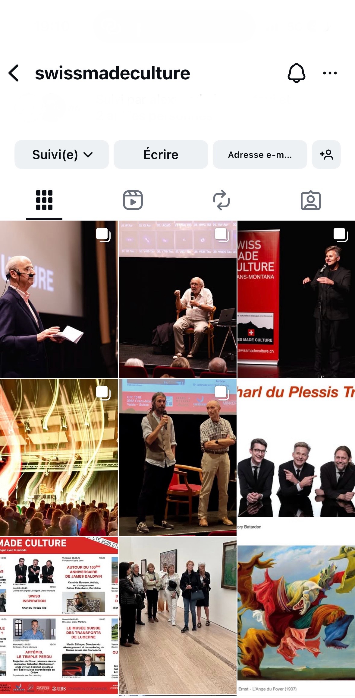 Capture d'écran du smartphone