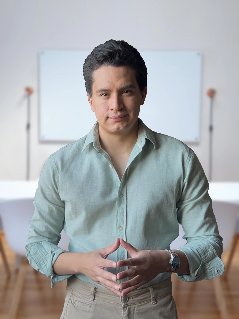 John Orman looking into the camera with a board room in the background