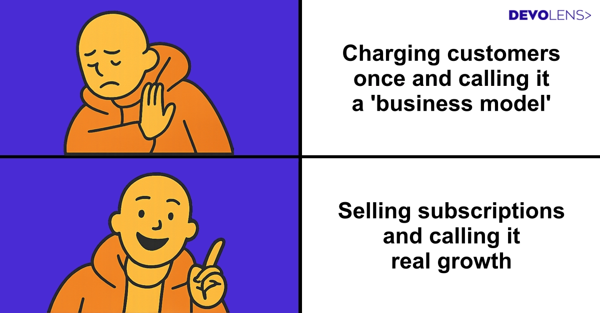 Instead of selling software products at a one time price, the person believes subscriptions are more scalable.