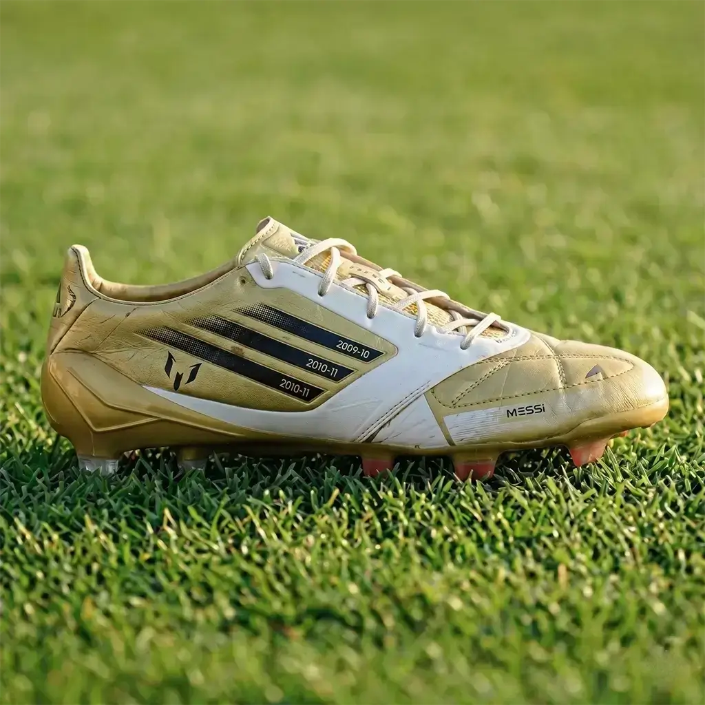 Adidas F50 Adizero football boots worn by Lionel Messi during the 2011–2012 season when he scored 50 La Liga goals