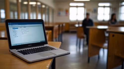 laptop in a school