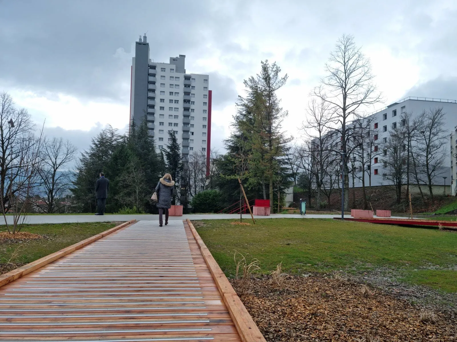 Le parc de la Cotonne à Saint-Étienne, un point de passage du parcours.