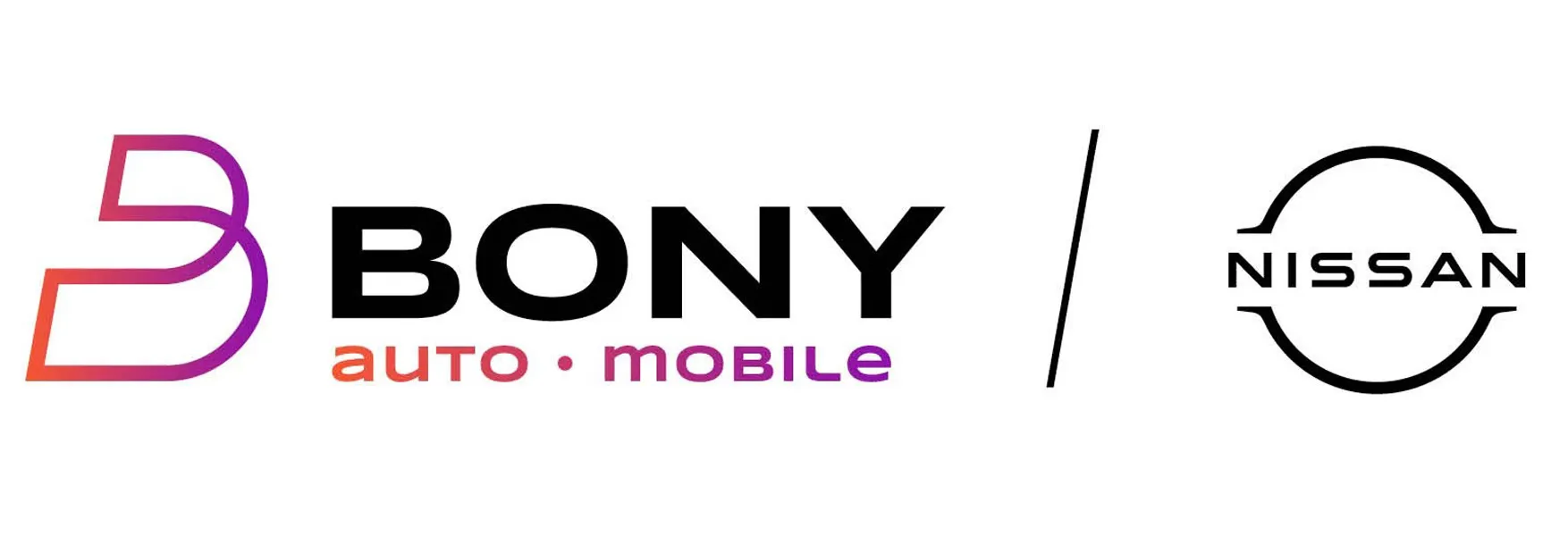 Logo du partenariat Bony Automobiles x Nissan.