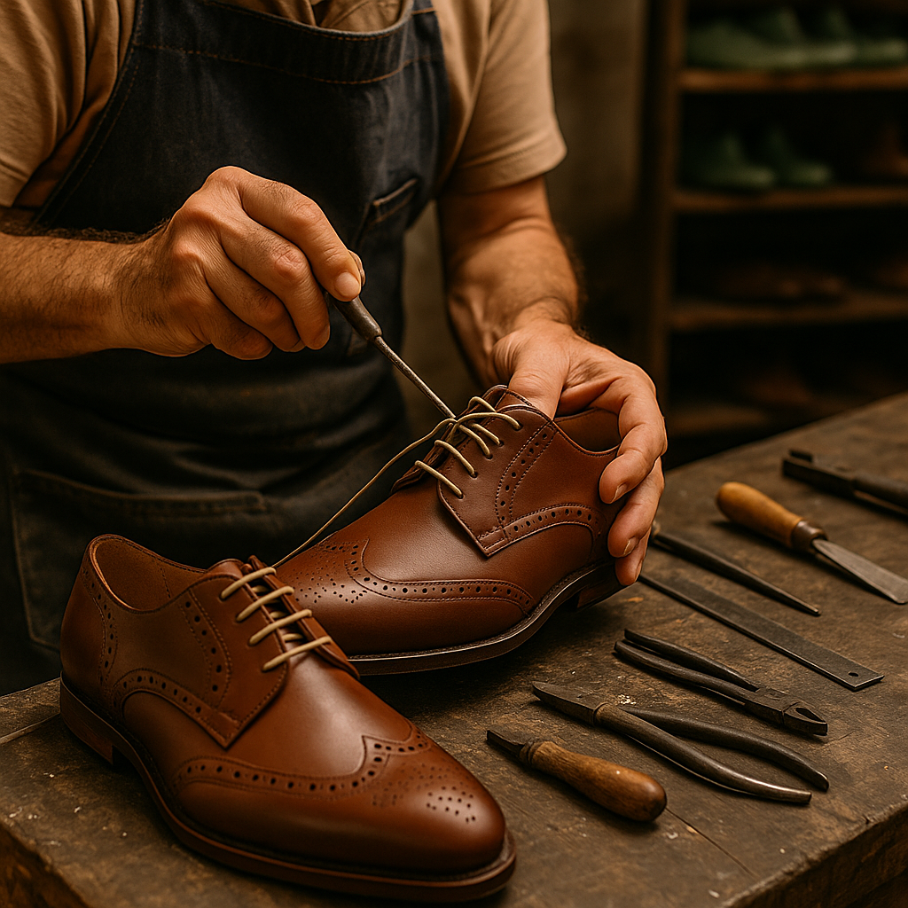 Closeup Insight into the Alicante Artisan Handmade Craft of making Dress Shoes by Alistair Grey