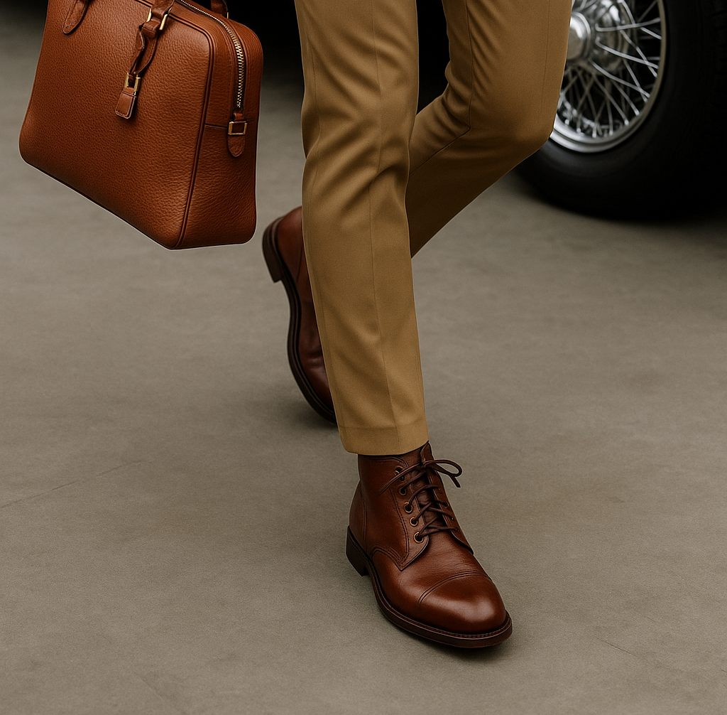 Closeup of Alistair Grey Shoes