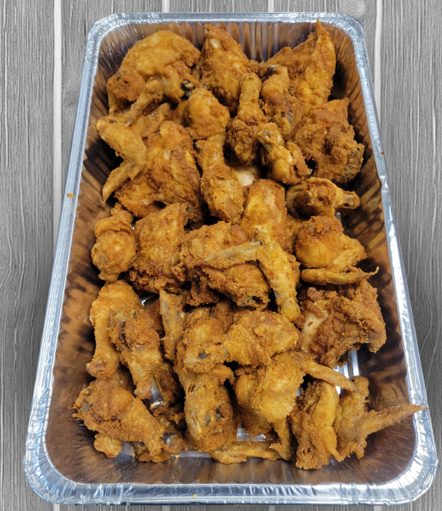 A pan of Farmhouse Cafe chicken