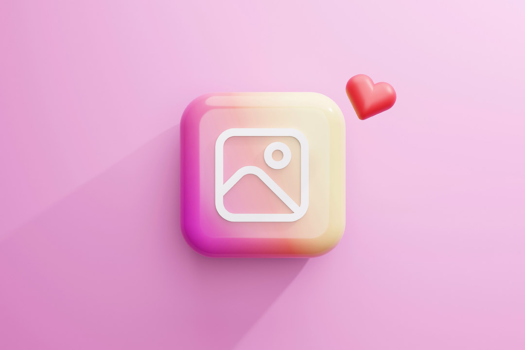 3d render of social button