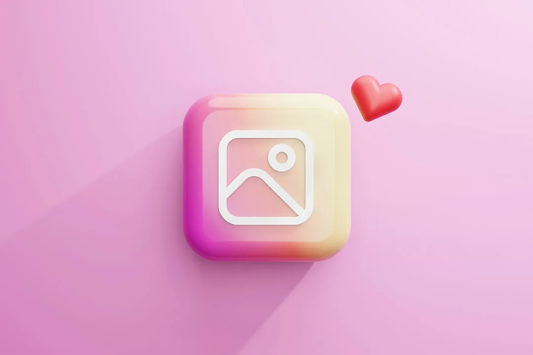 3d render of social button