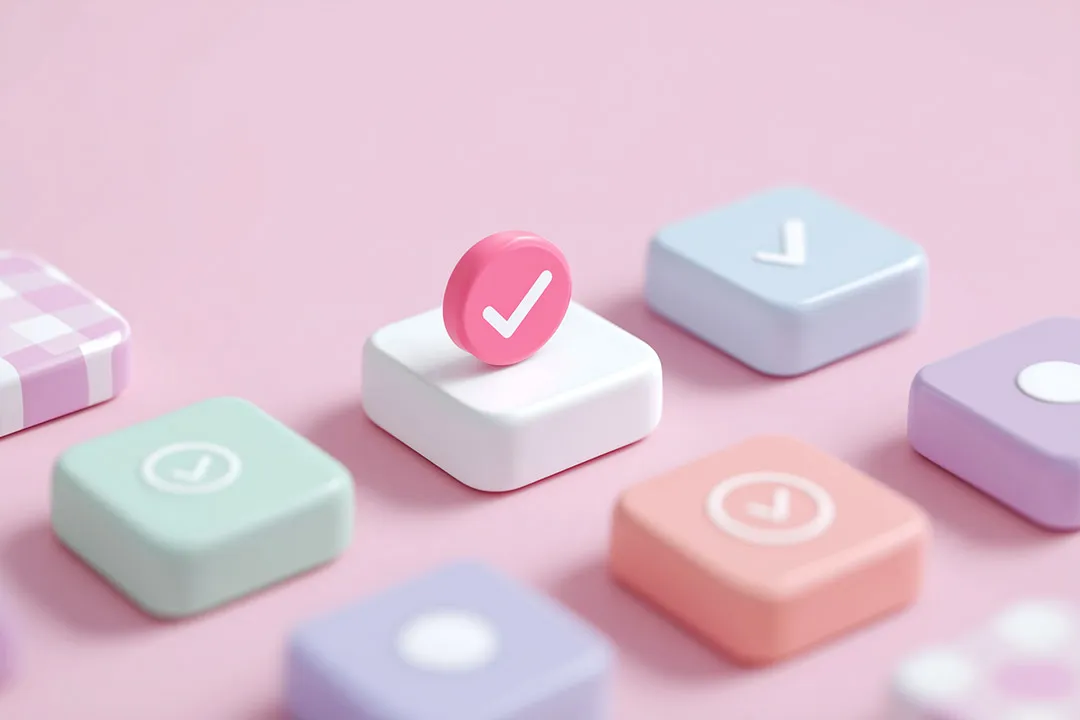 3d render of app tiles