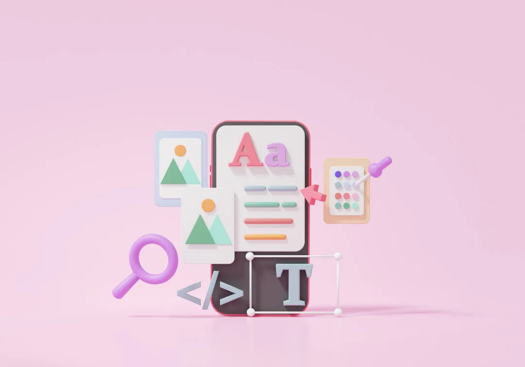 3d render of phone themes