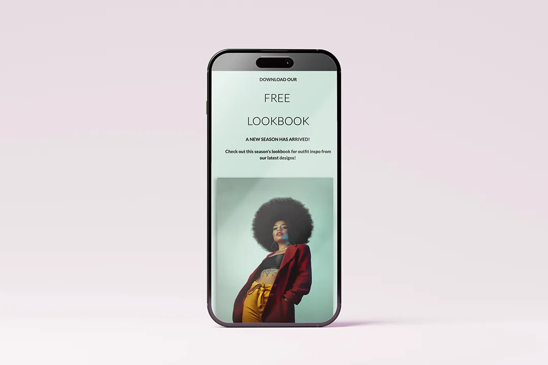 Render of a phone with ShortStack template