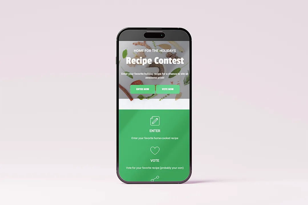 Render of a phone with ShortStack template