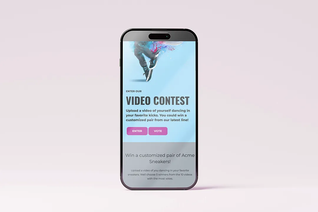 Render of a phone with ShortStack template