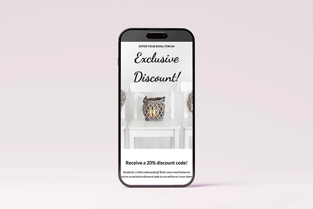 Render of a phone with ShortStack template