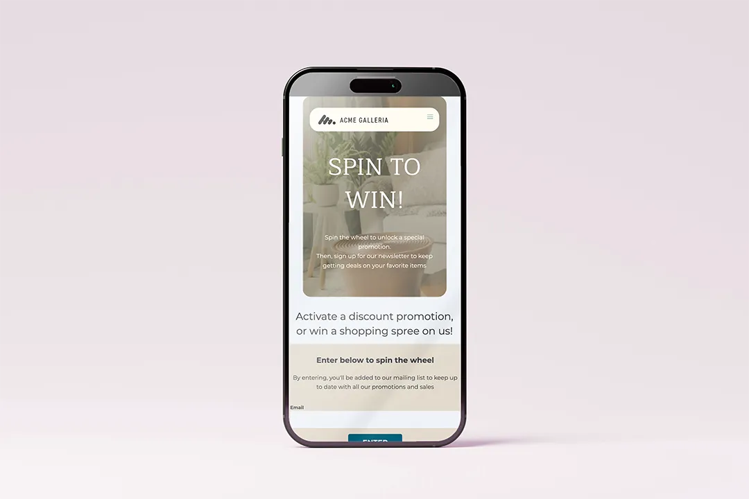 Render of a phone with ShortStack template