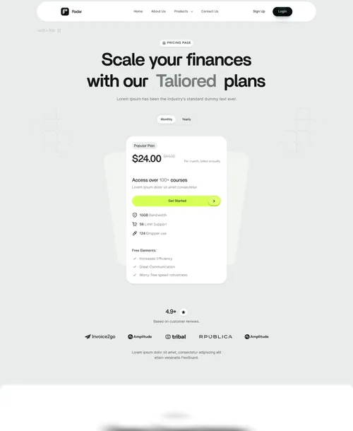 Pricing overview image.
