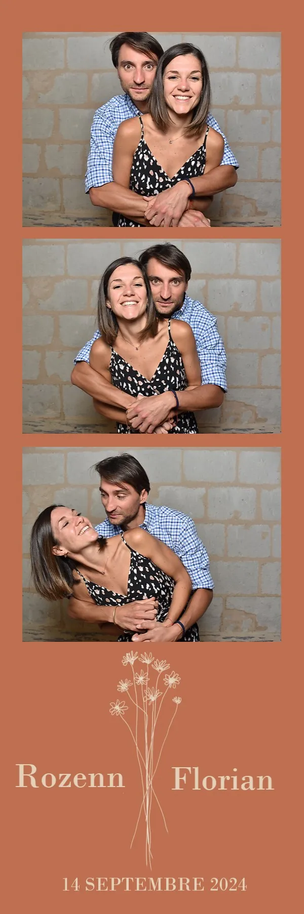 Bandelette photobooth mariage Rozenn Florian couple septembre 2024