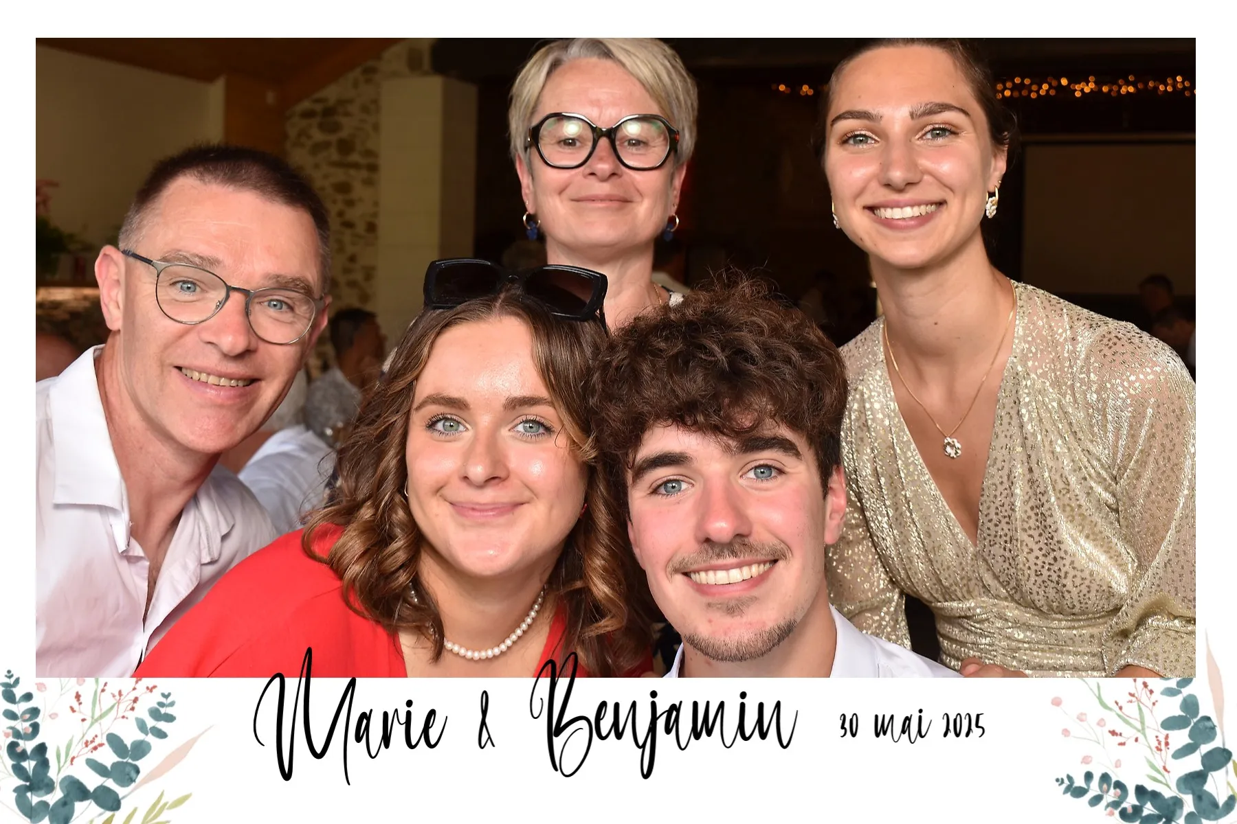 Photobooth mariage Marie Benjamin invités mai 2025