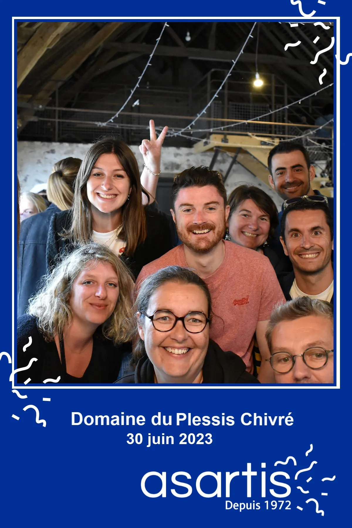 Photobooth Asartis Domaine Plessis Chivré équipe juin 2023