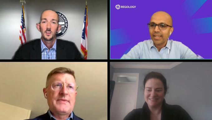 Panel members from the webinar on a new age in gaming regulatory compliance.