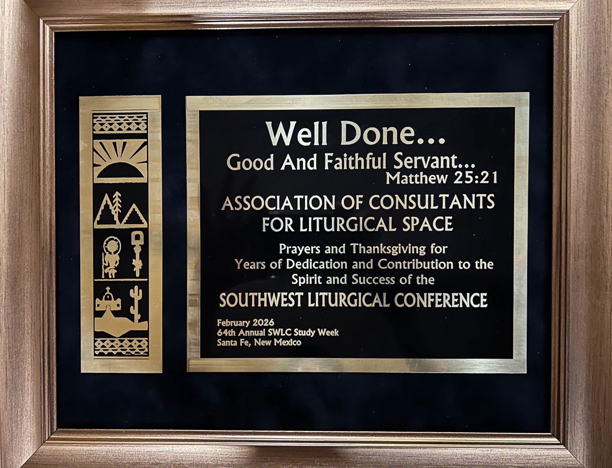 The Association of Consultants for Liturgical Space (ACLS) has been honored with the Southwest Liturgical Conference's Faithful Servant award for 2026.