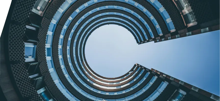 a very tall building with many windows in it