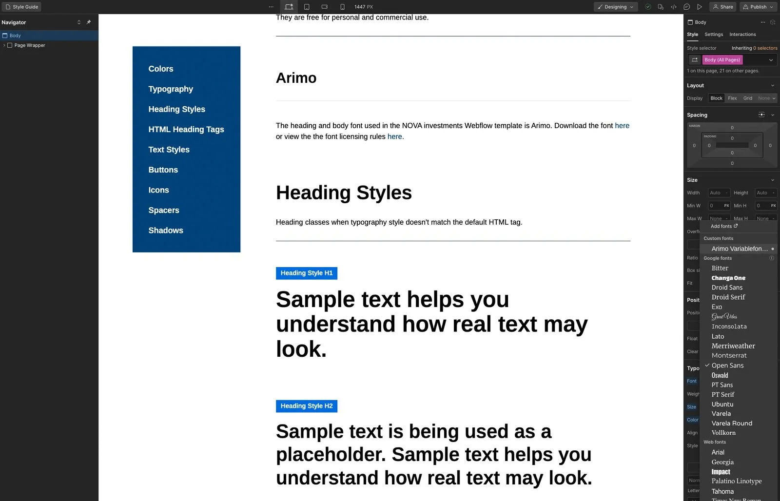 change text example image