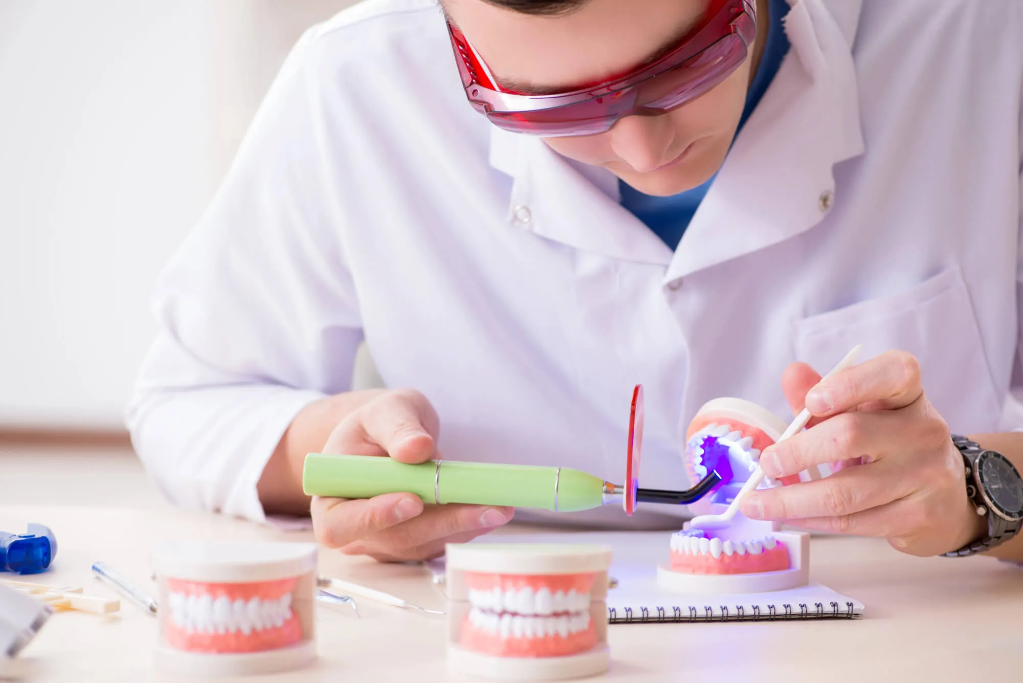 technician working on affordable dentures spartanburg sc