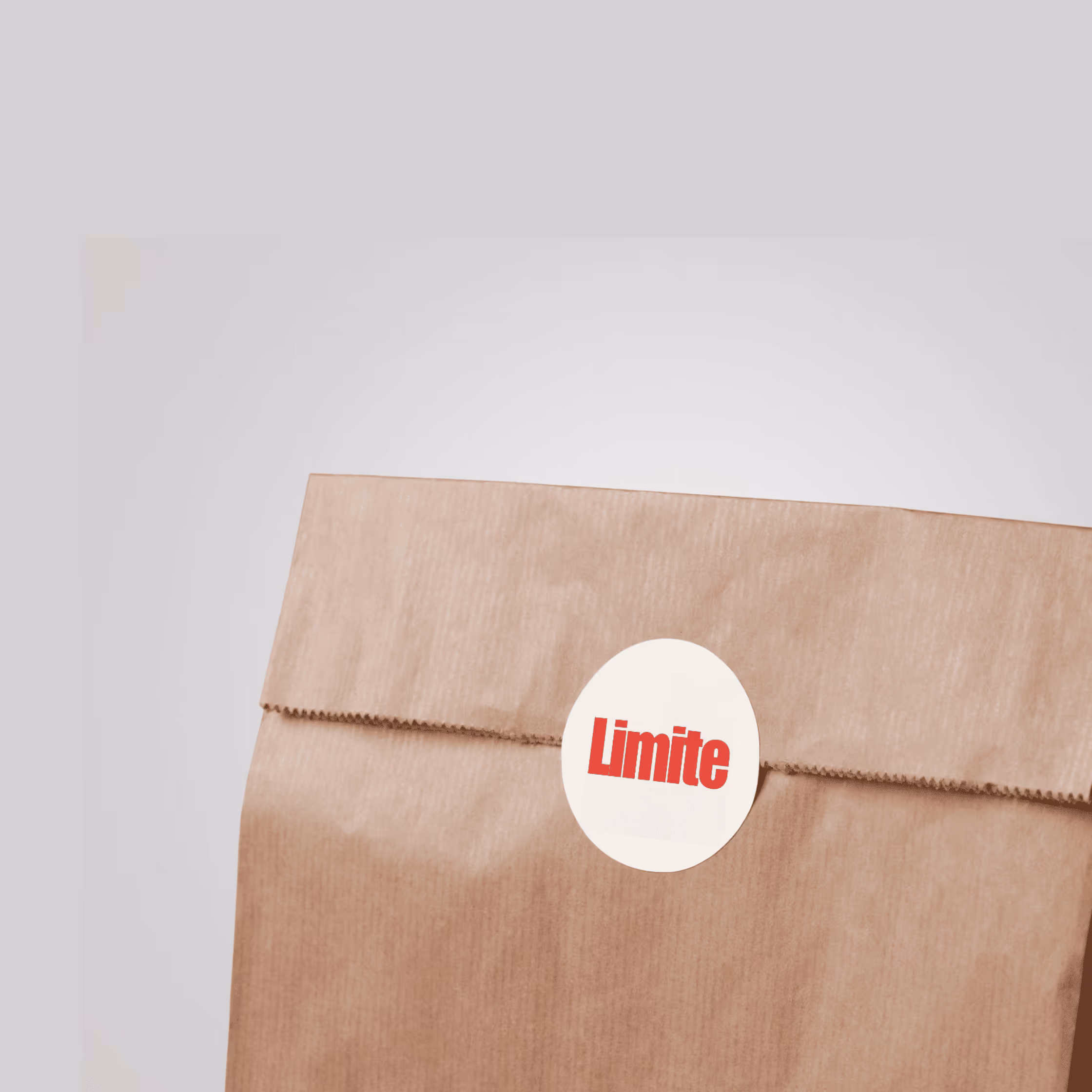 mockup d'un sac à emporter du restaurant LIMITE