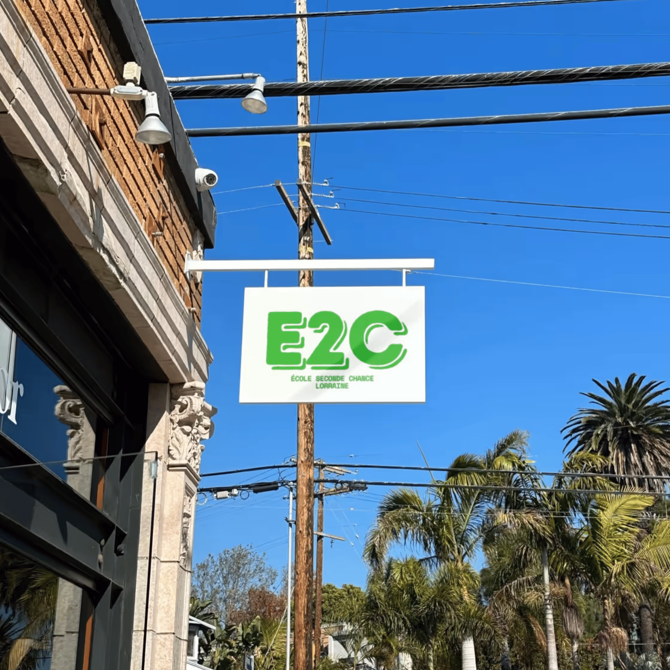 Mockup logo de l'enseigne E2C