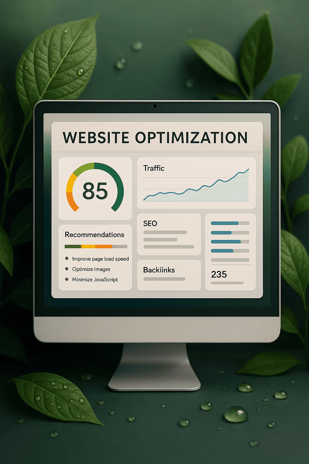 infographie explicative d'une optimisation d'un site web 