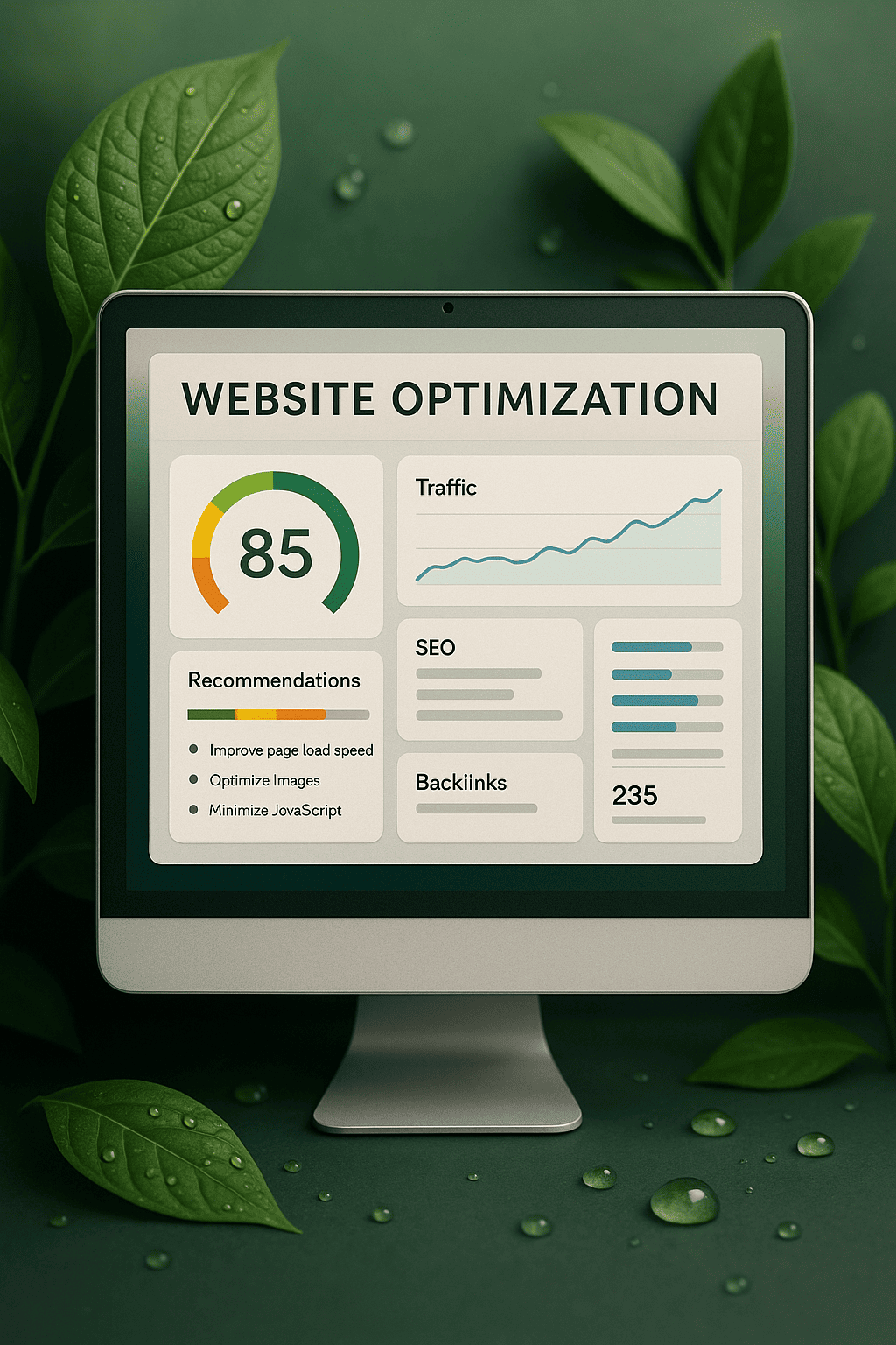 infographie explicative d'une optimisation d'un site web 