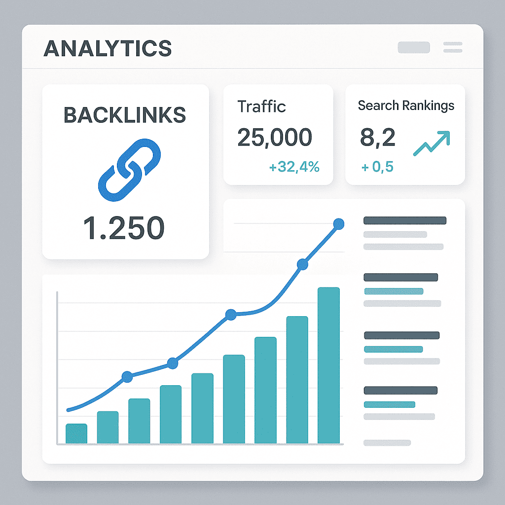 Infographie d'une analyse de backlinks