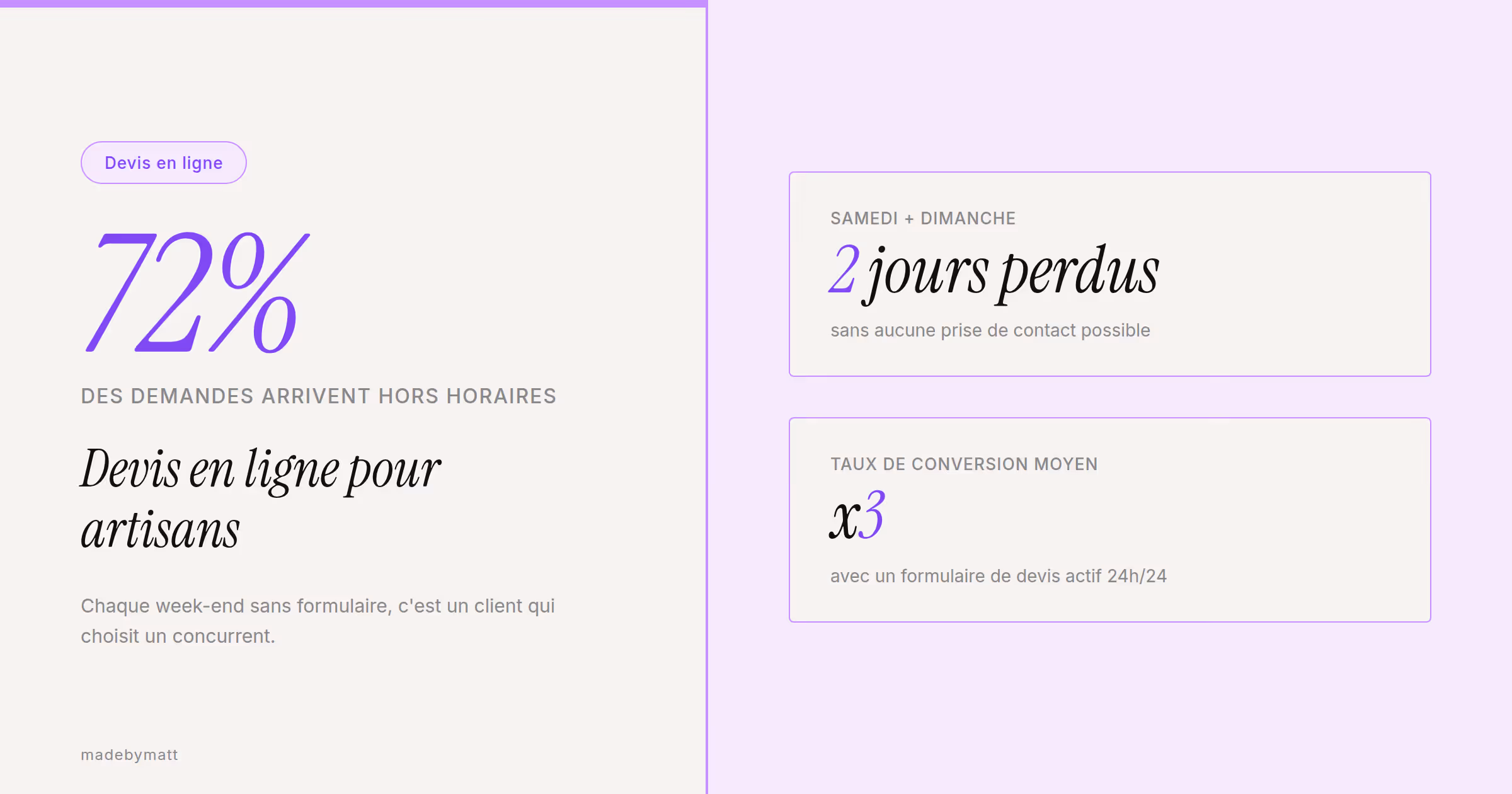 Devis en ligne pour artisans : arrêtez de perdre des clients le week-end — illustration
