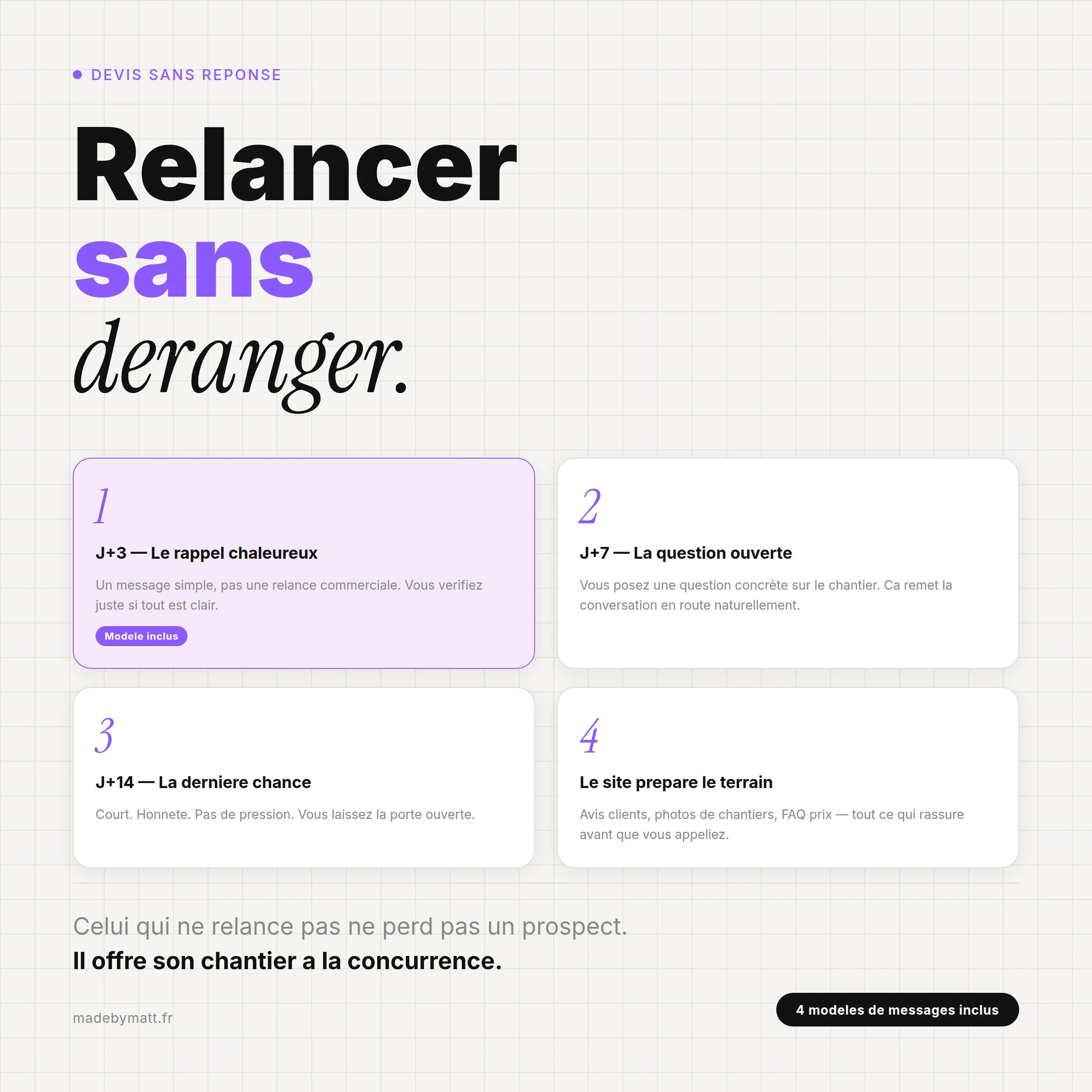Devis sans réponse : la méthode simple pour relancer sans passer pour un pot de colle — illustration
