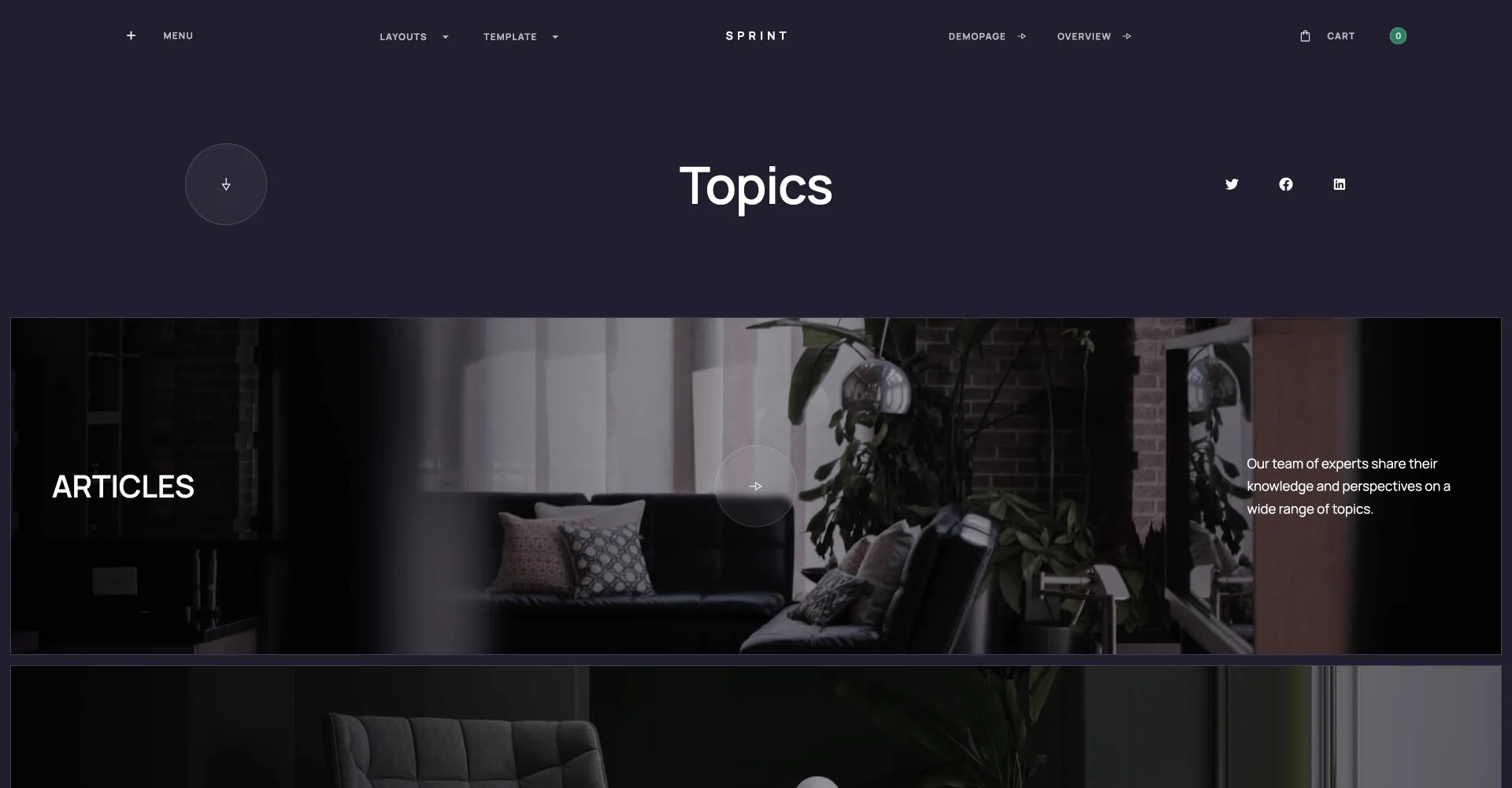 Sprint - UI Kit Webflow template screenshot