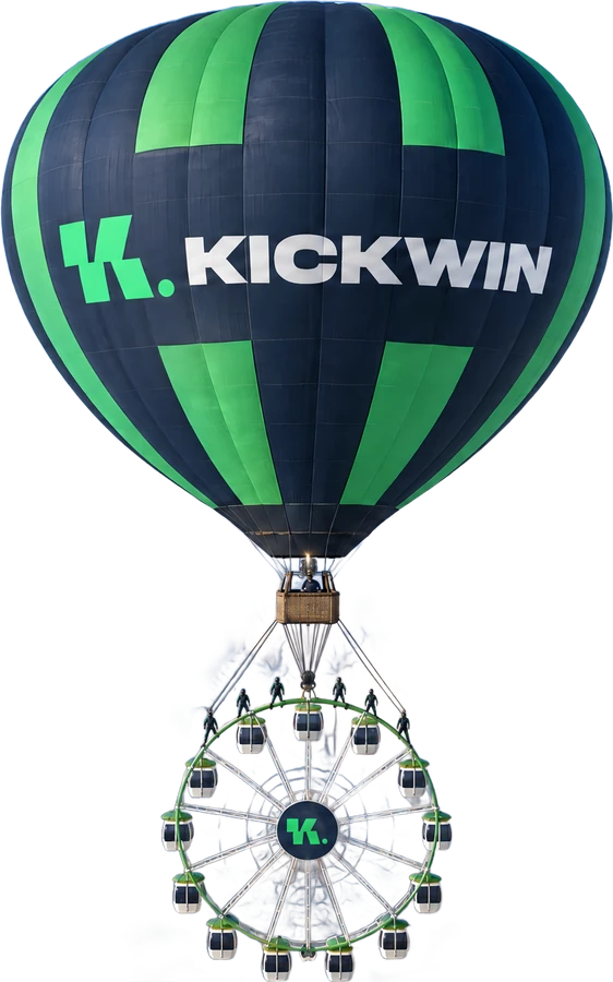 The KickWin balloon and ferris wheel