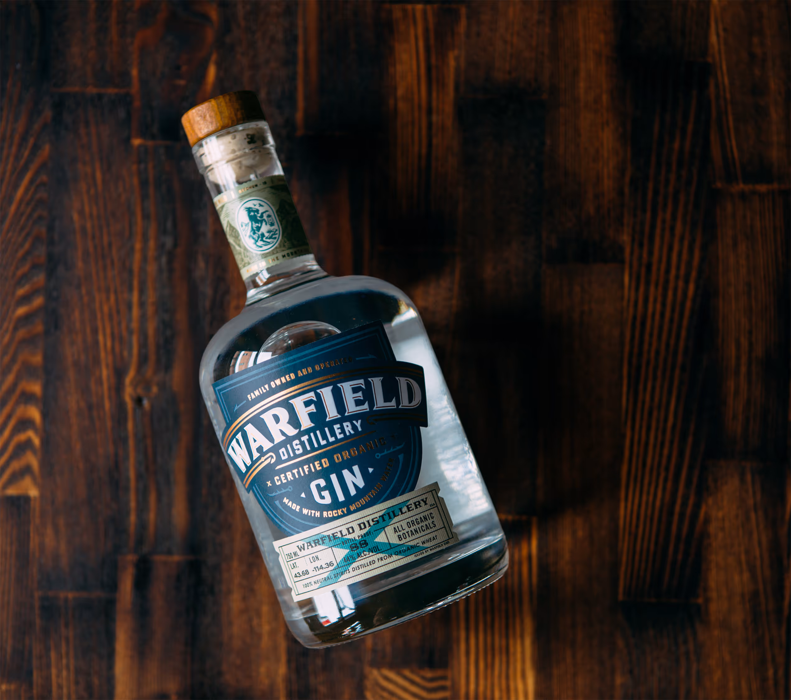 Whiskey Bottle on wood