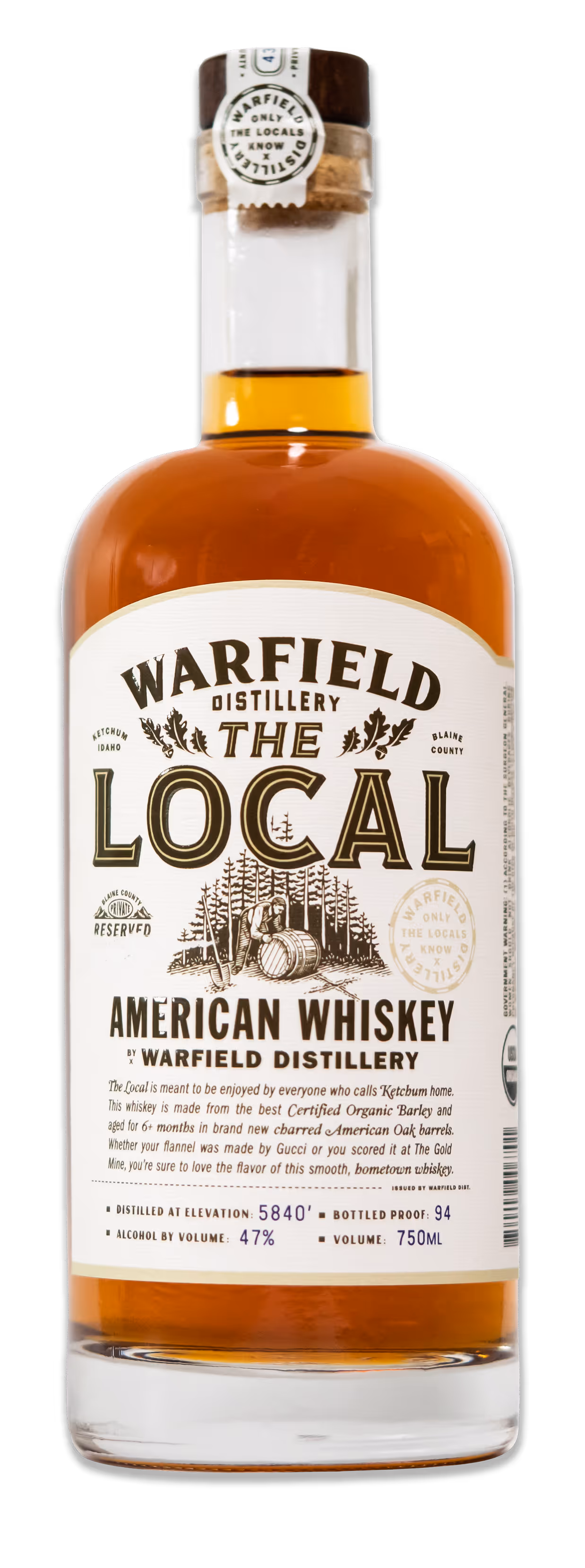Warfield the local whiskey bottle