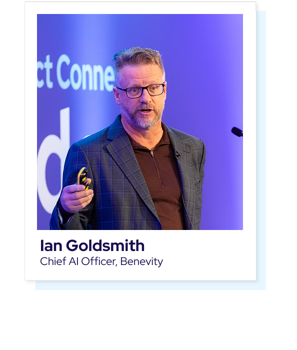 Ian Goldsmith, Chief AI Officer at Benevity, speaking at Benevity Live!.